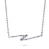 BERRICLE Sterling Silver Pendant Necklace for Women, Rhodium Plated