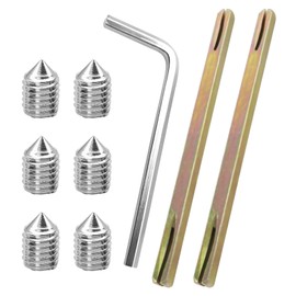 Colorich Pack of 2 Square Pin 8 mm x 130 mm, Door Handle Spindle Bar, Handle Pin for Door Handle, Square for Handle Set, Door Handle for Door Lock, Interior Door (with 1 Key, 6 Screws)