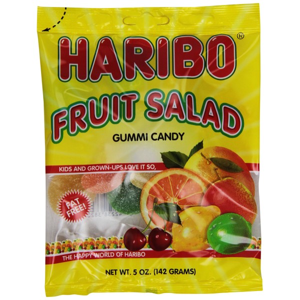 HARIBO Gummi Candy, Fruit Salad, 5 oz. Bag (Pack of