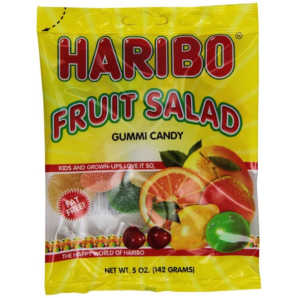 HARIBO Gummi Candy, Fruit Salad, 5 oz. Bag (Pack of 12)