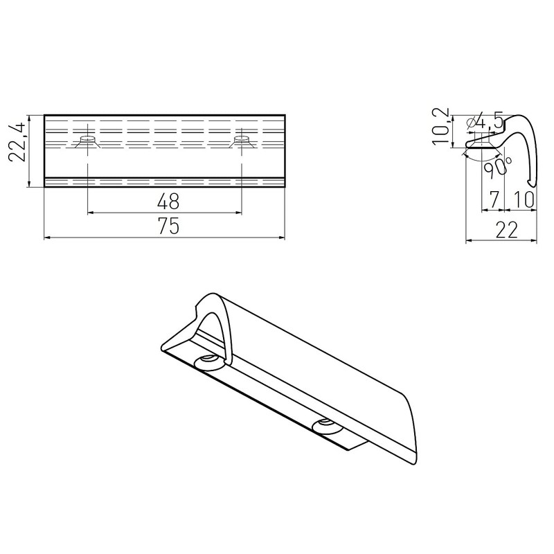 MS Beschläge® Glass Folding Handle Patio Door Handle Balcony Door