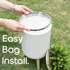 Earth & Mango Small Outdoor Trash Can with Lid -