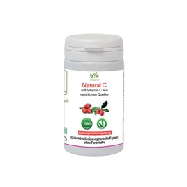 Benessence - Vitamin C from Acerola and Rosehip - Natural C - 60 Capsules