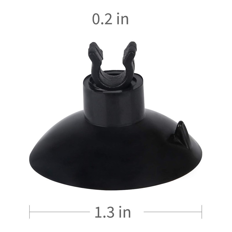 Pawfly 20 Piece Black Aquarium Suction Cup Clips 3/16" Airline