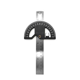 WEITARI Protractor Angle Finder 8-Inch Woodworking Ruler, Adjustable Stainless Steel Angle Ruler, Angle Finder Tool with 0-180 Degrees Angle Measuring Tool for Home Improvement Carpentry Work