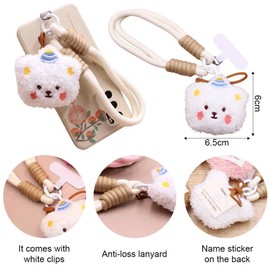 Finger Lanyard Small Handschlaufe, Süß Kleiner Bär Finger Wrist Neck Lanyards Nylon Fingerschlaufe Tragbare Finger Lanyard Handschlaufe für Handy, Kamera, Schlüssel, USB Sticks