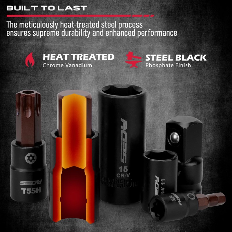 73-Piece Hex Torx Bit Impact Socket-Set, Master Impact Socket Set,