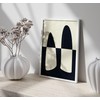 Lithobee - Abstract Split Shape Monochrome One - Printed Wall