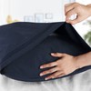 4 Pack Soft Microfiber Pillowcases with Embroidery - Envelope Closure,