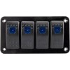 Amarine Made 12V 4 Gang Rocker Switch Panel Toggle Switch