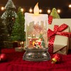 Wondise Rechargeable Musical Santa Snow Globe Lantern with 6H Timer,