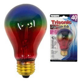 2 Pc Rainbow Party Light Bulbs 40w 120v Ambient Color Lighting Lamp Decorative Floodlight 40 Watts 120 Volts Replacement Mood Incandescent Ceiling Fixture Indoor Colorful Frost Replace Lights Warm