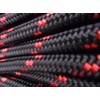 7/16 Inch Double Braid Polyester Rope, Black and red (100