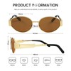 JiSoo Gold Polarised Sunglasses Womens - Retro Oval Sunglasses Vintage
