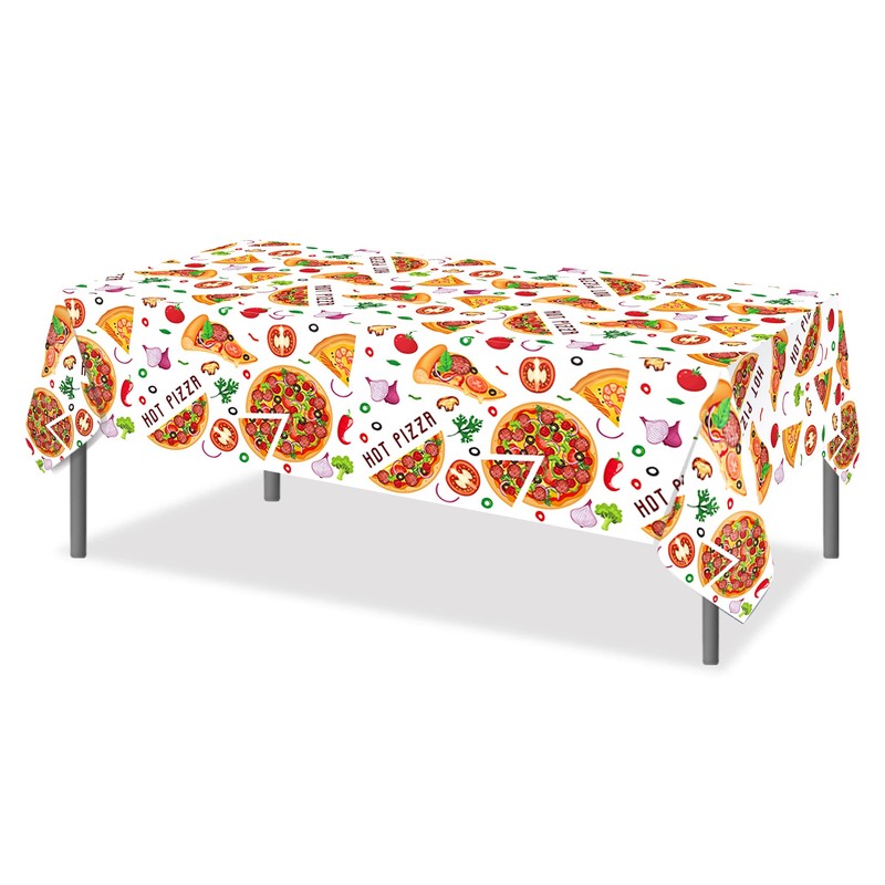 CC HOME 1 Pack Pizza Party Plastic Tablecloth 54 x