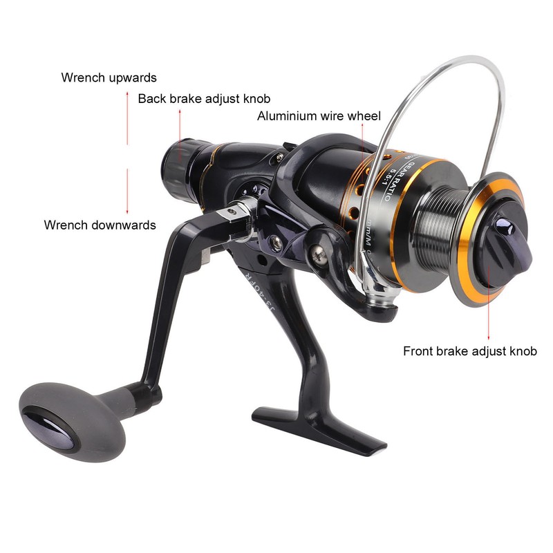 Dual Drag Spinning Reel Carp 7+1BB Fishing Wheel with Aluminium