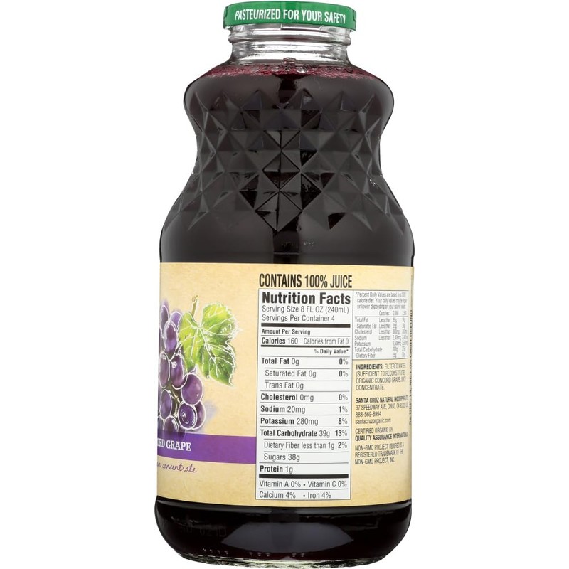 Santa Cruz Organic Concord Grape Juice, 1 Quart by Santa