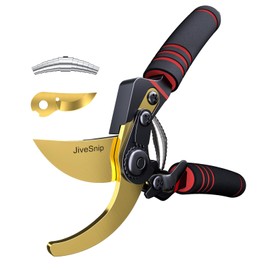 JiveSnip Professional Titanium Garden Shears Adjustable Opening Size Professional Bypass Pruning Shears for Plants, Hedges, and Flowers（Includes Scissors + Blade）