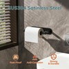 Oudesi Black Toilet Paper Holder Wall Mount for Bathroom, Self