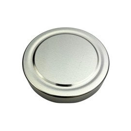 52 x Deep Twist Off Replacement Lid Screw Lid Metal Lid for 500 g Round Glass TO 82 mm Lid Colour Silver