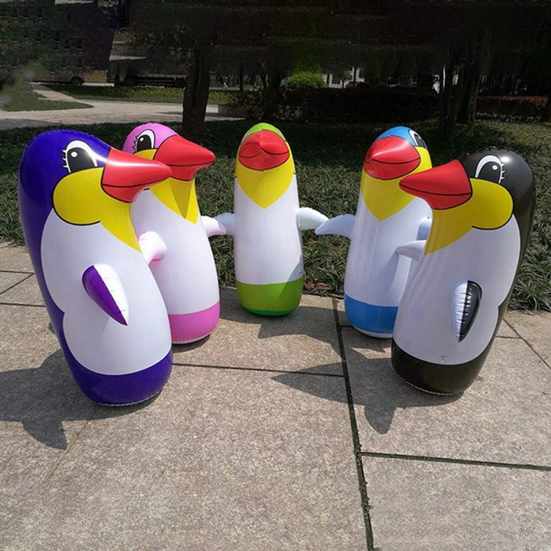 Eeneme Pack of 5 Inflatable Penguin Tumblers Children 22 cm