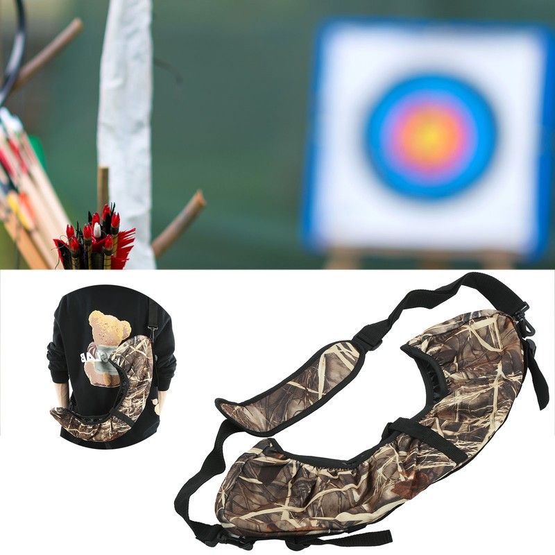 Archery Bow Bag Portable Adjustable Straps Arrows Holder Outdoor Carry
