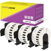 3X DK-22225 38 mm x 30.48 m Compatible Continuous Paper