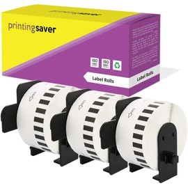 3X DK-22225 38 mm x 30.48 m Compatible Continuous Paper Label Tapes for P-Touch QL-1110NWB QL-1100 QL-1060N QL-1050 QL-500 QL-500BW QL-570 QL-580 QL-700 QL-710W QL-800 QL-810W QL-820NWB