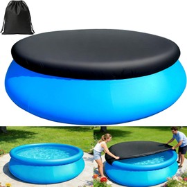 10ft Round Pool Cover 10 ft Round Inflatable Pool Covers Garden Outdoor Above Ground Swimming Pool Shades 120 in Canopy Backyard Adult Pool Accessories