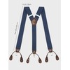 Kohentact Suspenders for Men with Clip & 6 Buttons 1.4in