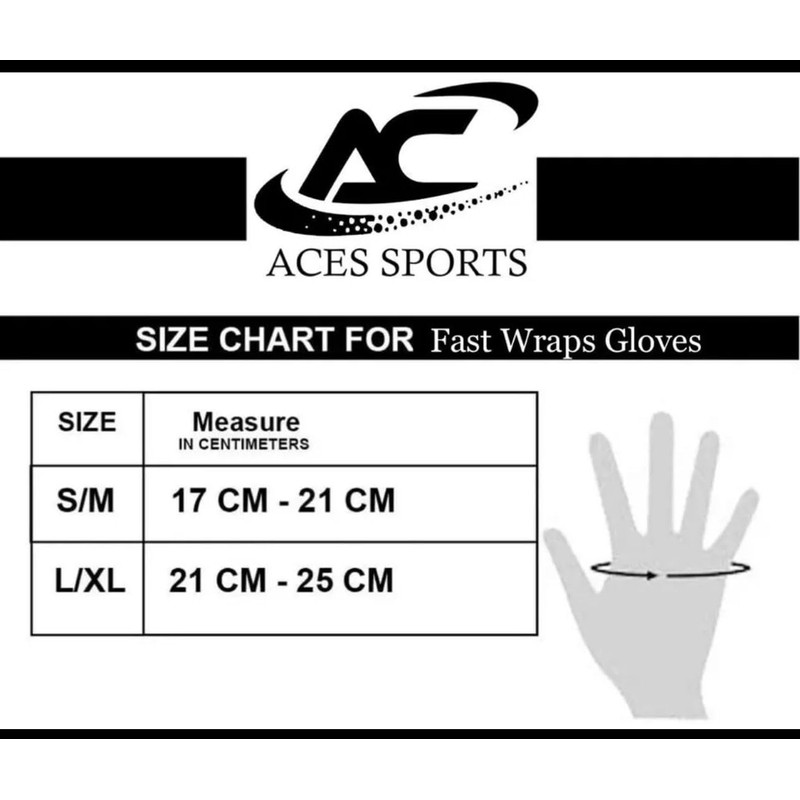ACES SPORTS Fast wraps/Easy wraps/Hand wraps gloves (S)