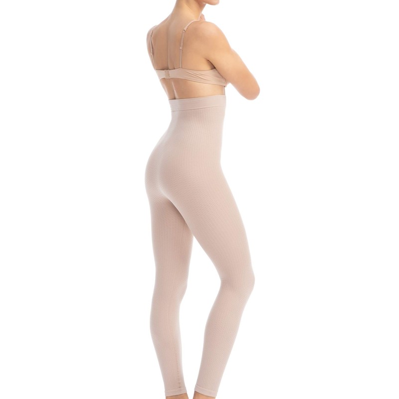 FarmaCell 133 Massaging Leggings High Waist Anti Cellulite, beige
