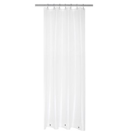 Mrs Awesome Small Stall Shower Curtain Liner 36 x 72 inch, PEVA 8G Thick & Heavy Duty, 3 Bottom Magnets, Waterproof, 36x72, Frost