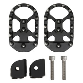 2pcs Front Foot Pegs CNC Aluminum Anodized Anti Slip Replacement for R1200GS R1250GS LC Silver