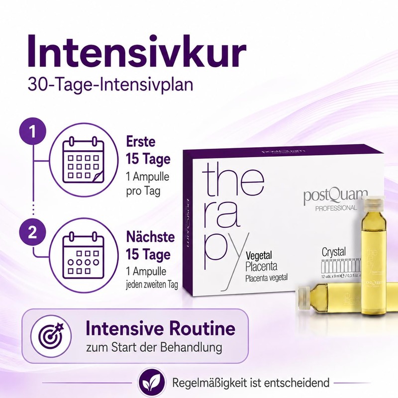 PostQuam Hair ampoules with plant placenta - intensive care for