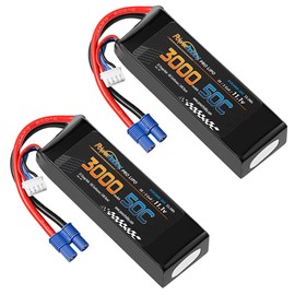 Powerhobby 3S 11.1V 3000mAh 50C Lipo Battery Pack w EC3 (2) Fits : Blade 350 QX QX2 QX3, Carbon-Z, E-flite Apprentice, Ultimate, parkzone T-28, P-47D, Brave Night Flyer, Night VisionAir