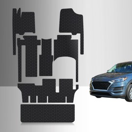 TOUGHPRO Floor Mats Accessories Full Set + Storage for Toyota Sienna Mobility (7 Passenger) All Weather Black Rubber 2011 2012 2013 2014 2015 2016 2017 2018 2019 2020