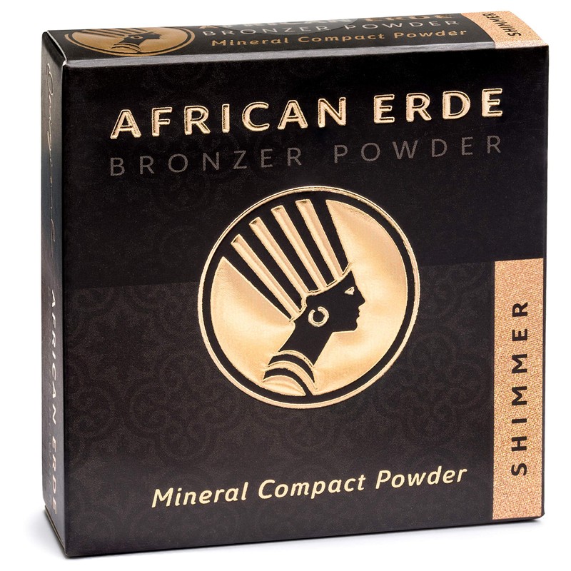 African Erde Bronzer Powder Shimmer with Fine Glitter