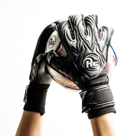 Genuine RG Goalie Gloves Aspro Black Out Japan Model 4 Colors Aspro Blackout Contact Black (Silver, No. 9)