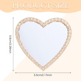 Mabor Phone Mirror Stick on, Phone Charm Sticker Diamond Bling Stick on Back of Phones Cace Decal for Outdoor Make Up & Selfies