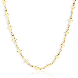 ALEXCRAFT Necklace Silver 925 Gold Silver Chain Men's Gifts for Women Girlfriend Mum Girls