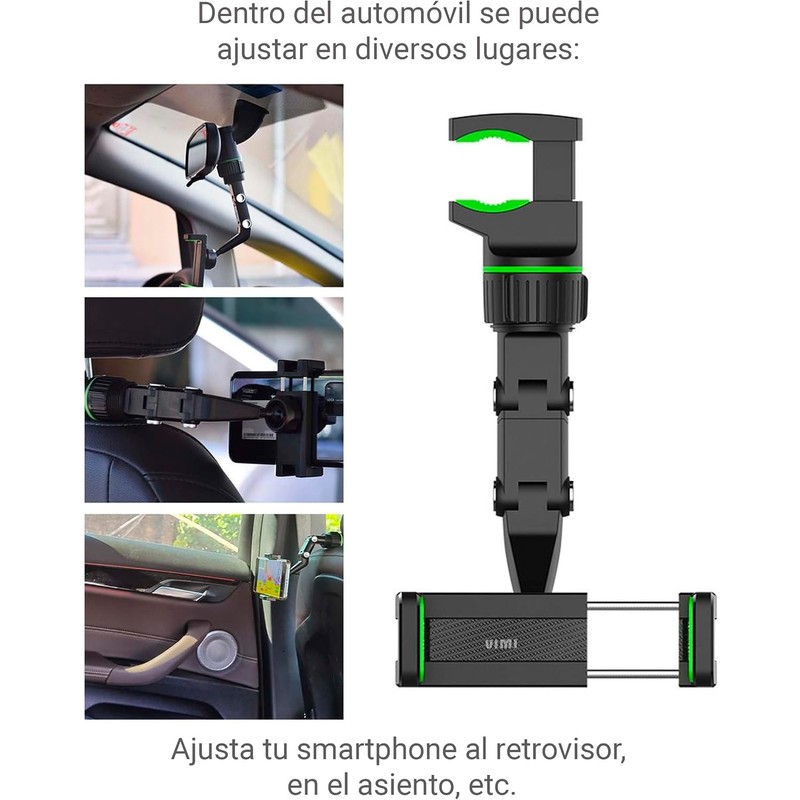 Soporte para Celular Giratorio 360° para Espejo Retrovisor