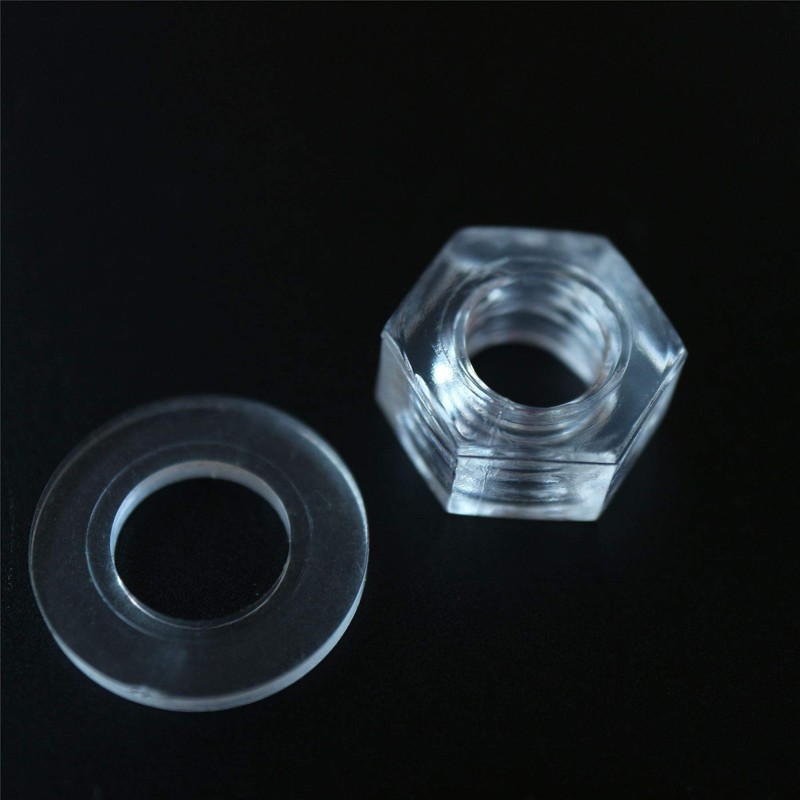 20 x Crosshead Countersunk Screw Nuts and bolts, Transparent Clear