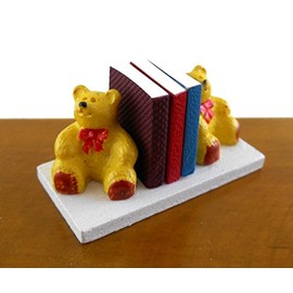 Melody Jane Dolls House Teddy Bear Bookends Miniature Nursery Toy Shop Accessory