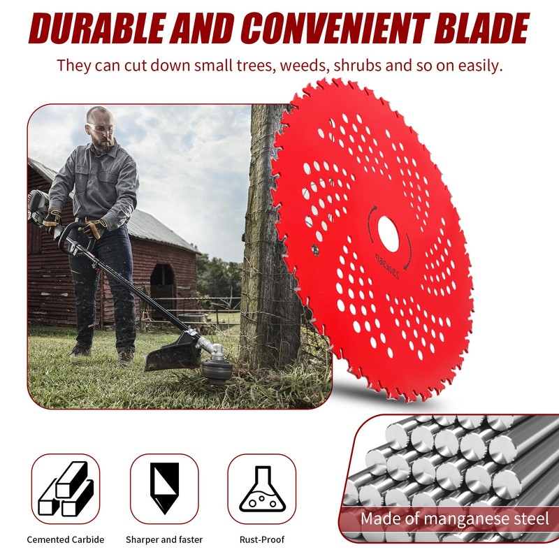 PLAXNS 2pack 9" x 36 Teeth Carbide Tipped Brush Cutter