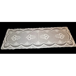 Heritage Lace Vintage Lace runner, Doily, dresser scarf table runner  lace overlay. See Option - Rect. 58"x20" Beige