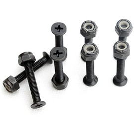 kolatree Skateboard Hardware Set - 8 PCS Mounting Screws Bolts Nuts Phillips Screws, Replacement Hardware, with 1 Cross Wrench Include. (28 mm)