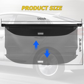 AUXMART Cargo Cover for Hyundai Ioniq 5 Retractable Rear Trunk Cargo Cover Carbon Fiber Cargo Cover for Ioniq5 2022-2023 2024 Compatible with Hyundai ioniq 5 Accessories