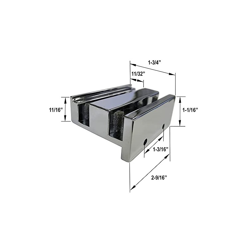 Gordon Glass™ Universal Frameless Shower Door Guide for 3/16", 1/4"