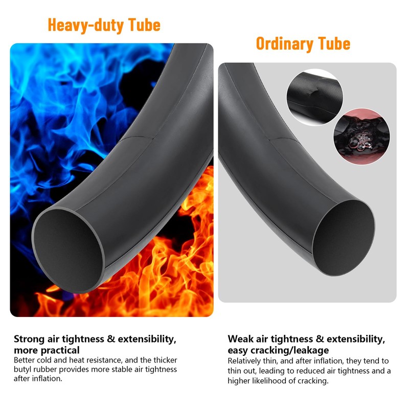 YunSCM 1 Pack 24" x 1.90/2.125 Butyl Rubber Bicycle Inner